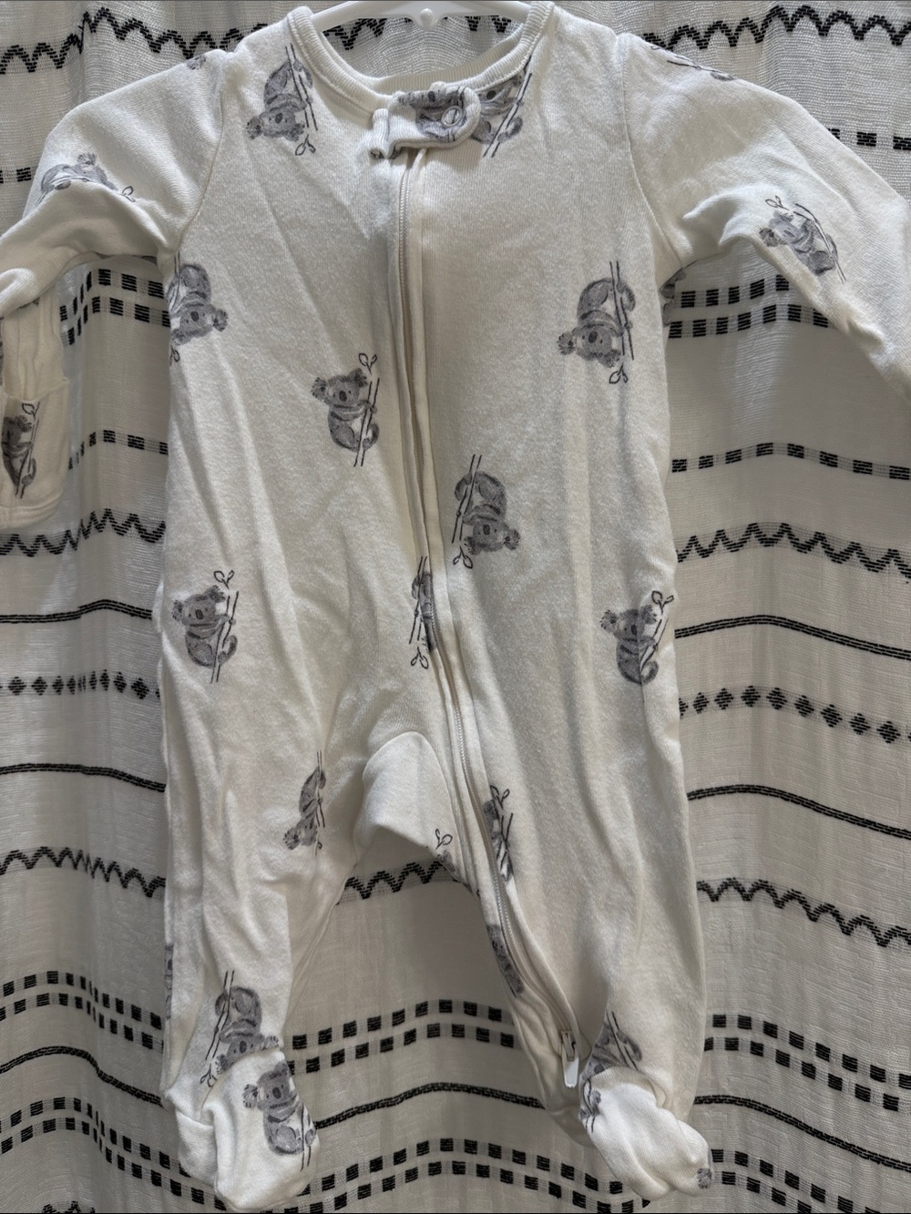 Carter's White Footed Sleeper with Gray Koala Motif